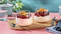 Cranberry Clementine Breakfast Parfait with Stovetop Granola