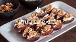 Cream Cheese Stuffed Dates with Walnuts