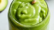 Creamy Avocado Green Smoothie {Paleo, Vegan Option}