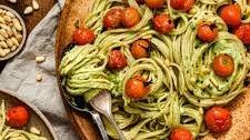 Creamy Avocado Pasta with Roasted Tomatoes