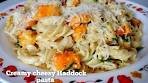 Creamy cheesy Haddock pasta