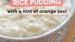 Creamy low fat rice pudding with orange zest 🍊 Rice pudding ...