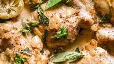 Creamy Skillet Chicken with Garlic & Basil (Paleo, Whole30, Keto, AIP Option)