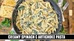 Creamy Spinach & Artichoke Pasta | HEALTHY One-Pan 30 ...