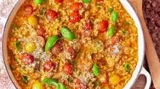 Creamy tomato risotto