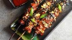 Crispy Caramel Chicken Skewers Recipe