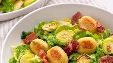 Crispy Gnocchi with Bacon and Brussels Sprouts