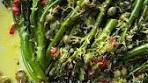 Crispy roasted tenderstem broccolic, lemon, garlic, capers and ...