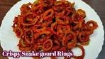 Crispy Snake Gourd Rings | snake gourd recipes | simple ...