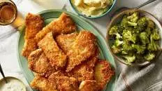 Crispy Wild Alaskan Pollock with Garlic Mashed Potatoes & Tartar Sauce
