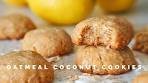 Crunchy & Chewy Oatmeal Coconut Cookies | Delicious No ...
