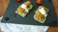 Crunchy Fish Finger Ryvita with Crushed Peas and Tartare Sauce