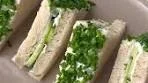 Cucumber sandwiches🥒 with a herby cream cheese filling ...