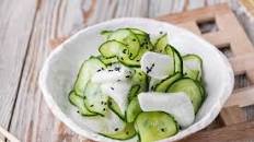 Daikon and Cucumber Sunomono Salad