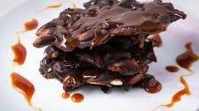 Dark Chocolate Almond Bark with Salted Caramel