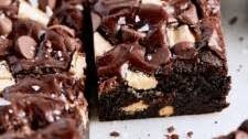 Decadent Fudgy Triple Chocolate Brownies