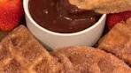 Delicious Churro Waffles with Homemade Chocolate Sauce ...