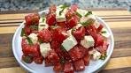 Delicious Watermelon Salad | Watermelon Feta Cheese Salad ...