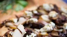 Duck + Mushroom Pizza with Honey-Herbed Goat Cheese