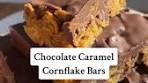 Easy 5 Ingredient Chocolate Caramel Cornflake Bars Recipe