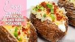 Easy Air Fryer Steakhouse Loaded Baked Potatoes Recipe