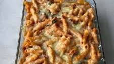 Easy bacon pasta bake