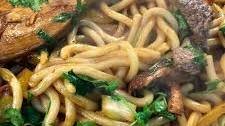 Easy Beef Udon Noodles & Shiitake Mushrooms