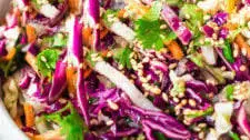 Easy Crunchy Asian Slaw (w/ BEST Asian Dressing!)