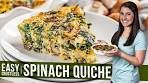 Easy Crustless Spinach Quiche