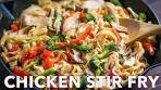 Easy Dinner: Chicken Stir Fry with Rice Noodles - 30-minute ...
