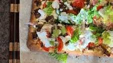 Easy Gyro Pizza with Tzatziki