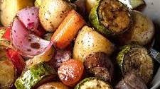 Easy honey-balsamic roasted vegetables recipe