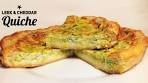 Easy Leek and Cheddar Quiche Recipe - puff pastry or ...