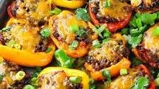 Easy Low Carb Nachos (Mexican Stuffed Peppers)