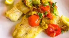 Easy Mediterranean-style Pollock Fillets