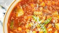 Easy Minestrone Soup with Alphabet Pasta
