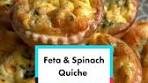 Easy Mini Quiche Recipe with Feta & Spinach