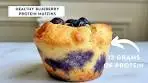EASY ONE BOWL High Protein Blueberry Muffins!