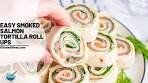 Easy Smoked Salmon Tortilla Roll ups