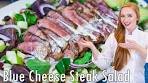 EASY Steak Salad Recipe with Blue Cheese Dressing, Apples ...