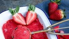 Easy Strawberry and Rhubarb Sorbet