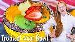 EASY Tropical Acai Bowl Recipe! With Mango, Papaya ...