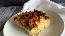 Easy Veggie, Bacon, Hash Brown Egg Bake
