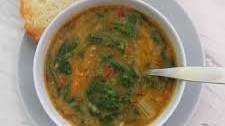 Easy Yellow Split Peas Soup with Spinach