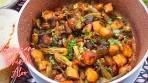 Eggplant Okra and Potatoes // Baingan Bhindi Aloo - My ...