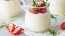 Elderflower Panna Cotta with Macerated Strawberries