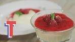 Elderflower Panna Cotta With Raspberry Coulis & Mint | Feed ...