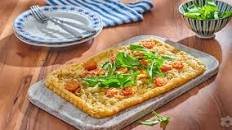 Emmental, Onion and Cherry Tomato Tart