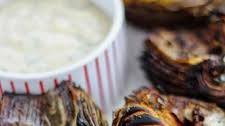 Fire Roasted Artichokes with Garlic Aioli