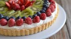 Fresh Fruit Tart with Crème Fraîche Whipped Cream